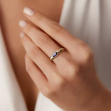 14k Marquise Shape Amethyst Beveled Ring Ferkos Fine Jewelry