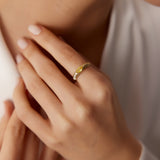 14k Marquise Shape Citrine Beveled Ring Ferkos Fine Jewelry