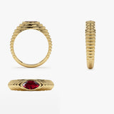 14k Marquise Shape Garnet Beveled Ring Ferkos Fine Jewelry