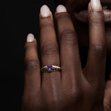 14k Heart Shape Amethyst Beveled Ring Ferkos Fine Jewelry