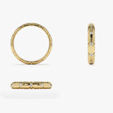 14k 3MM Unique X Cut Design Diamond Wedding Ring Ferkos Fine Jewelry