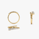 14k Unique Crossover Diamond Statement Ring Ferkos Fine Jewelry