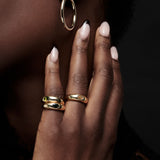 14k Flush Set Oval Citrine Dome Ring Ferkos Fine Jewelry