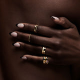 14k Flush Set Oval Citrine Dome Ring Ferkos Fine Jewelry