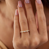 14k Gold Bubble Diamond 3/4 Eternity Wedding Ring Ferkos Fine Jewelry