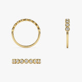 14k 9 Diamond Half Eternity Wedding Ring 0.55ctw Ferkos Fine Jewelry