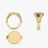 14k Gold Engravable Signet Ring  Ferkos Fine Jewelry