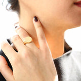 14k Gold Engravable Signet Ring Ferkos Fine Jewelry