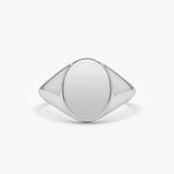 14K Gold Engravable Oval Signet Ring Ferkos Fine Jewelry