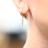 14K Gold Drop Single Spike Earrings Ferkos Fine Jewelry
