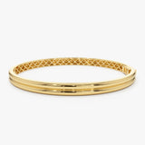 14k Double Row Dome Gold Bangle Bracelet 14K Gold Ferkos Fine Jewelry