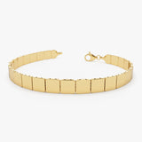 14k Gold Square Link Stacking Bracelet 14k Gold Ferkos Fine Jewelry