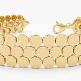 14k Unique Bold Triple Strand Bracelet  Ferkos Fine Jewelry
