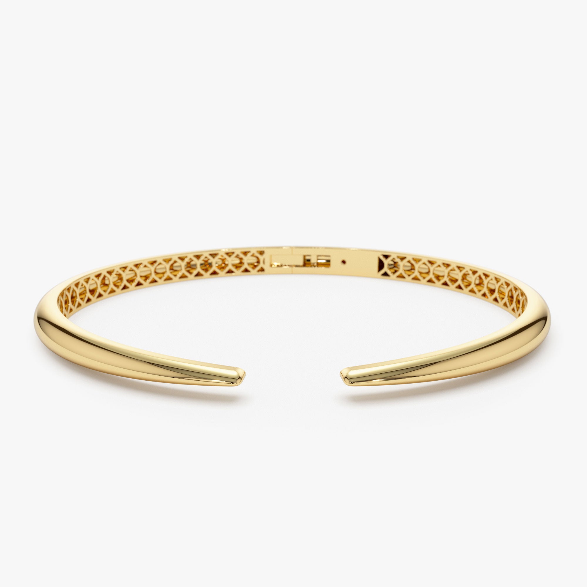 14k Gold Claw Cuff Bangle Bracelet 14K Gold Ferkos Fine Jewelry