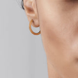14k Rose Gold Flat Hoop Earrings Ferkos Fine Jewelry