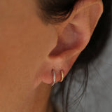14k Rose Gold Mini Plain Huggies Ferkos Fine Jewelry
