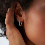 14k Unique Spiral C-Hoop Earring  Ferkos Fine Jewelry