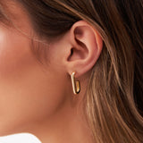 14k Bold Paper Clip Hoop Earrings  Ferkos Fine Jewelry