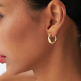 14k Gold Teardrop Hoop Earrings  Ferkos Fine Jewelry