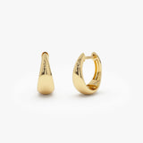 14k Gold Teardrop Hoop Earrings 14K Gold Ferkos Fine Jewelry