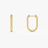 14k Twisted Rope Paperclip Hoop Earrings  Ferkos Fine Jewelry