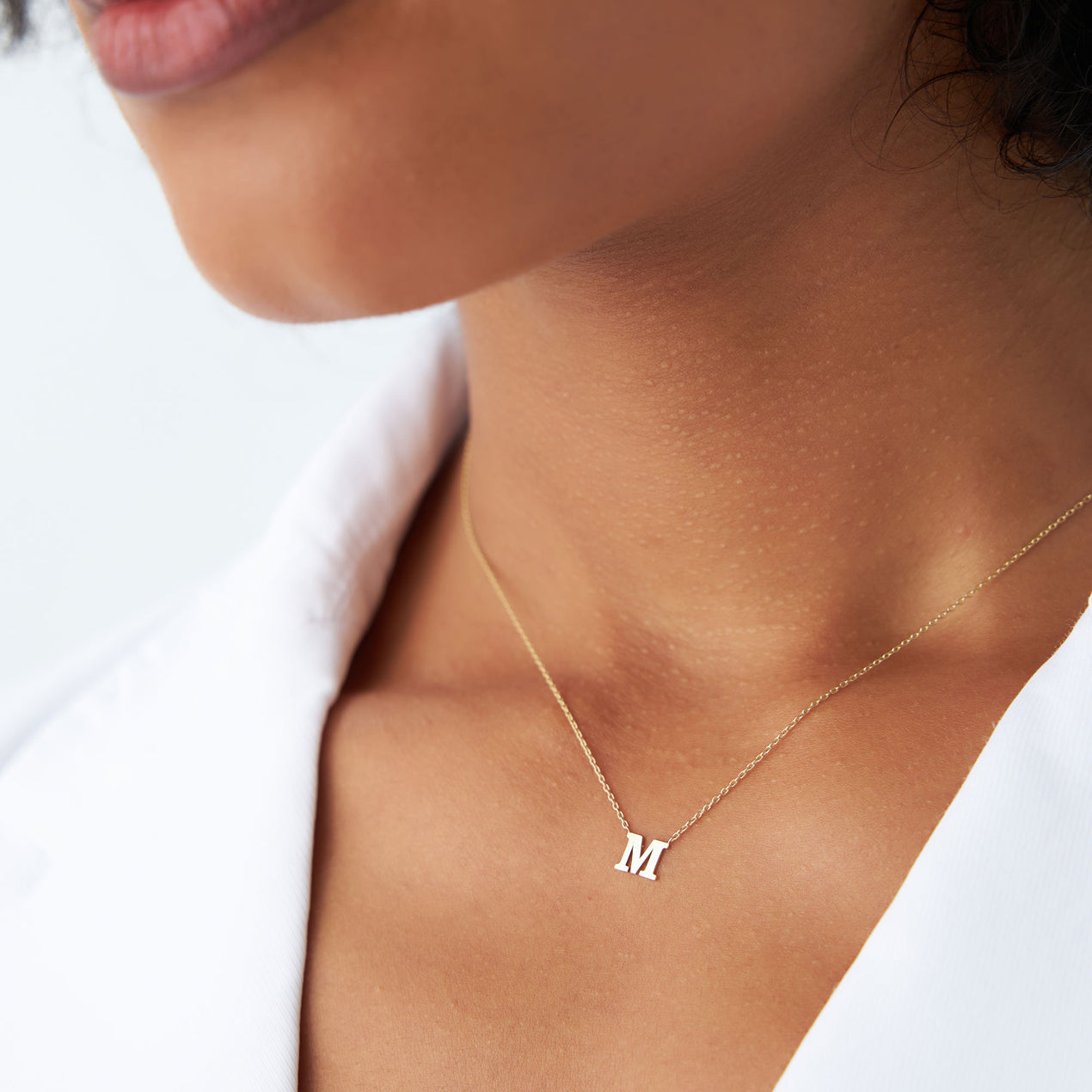 14K Gold Initial Necklace
