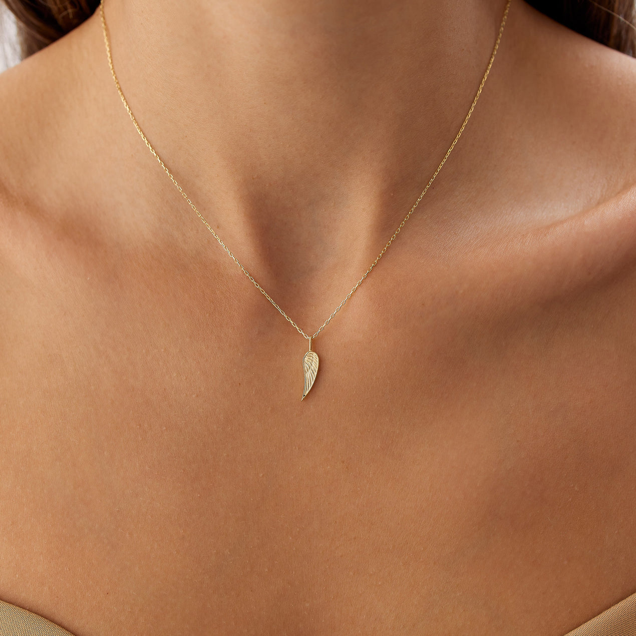 Wing Woman Necklace Gold, NECKLACES