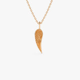 14K Angel Wings Pendant Necklace 14K Rose Gold Ferkos Fine Jewelry