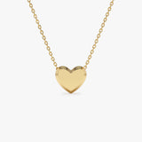 14k Puffed Heart Slider Necklace 14K Gold Ferkos Fine Jewelry