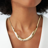 14k 12 to 5MM Graduating Cobra Necklace  Ferkos Fine Jewelry