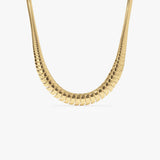 14k 12 to 5MM Graduating Cobra Necklace 14k Gold Ferkos Fine Jewelry