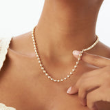 14K Gold 5 MM Bead Necklace  Ferkos Fine Jewelry