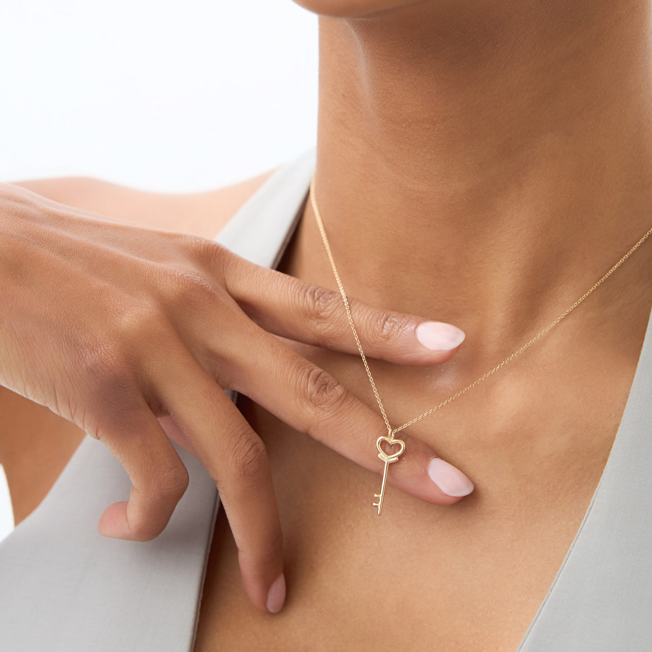 14K Heart Key Necklace – Ferkos Fine Jewelry