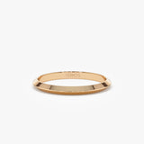 Skinny Knife Edge Band 14K Rose Gold