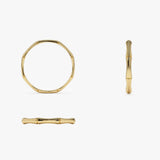 14k Dainty Minimal Bamboo Gold Ring  FERKOS FJ