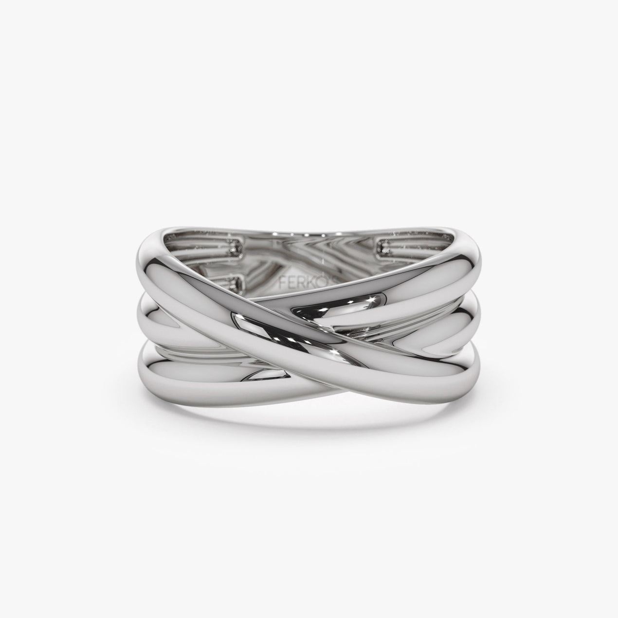 14k Solid Gold Multi-strand Crossover Ring – Ferkos Fine Jewelry