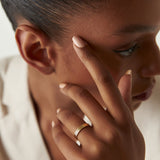 14k 3.5MM Multi Lined Gold Wedding Ring  Ferkos Fine Jewelry