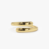 14K Plain Gold Crossover Ring 14K Gold Ferkos Fine Jewelry