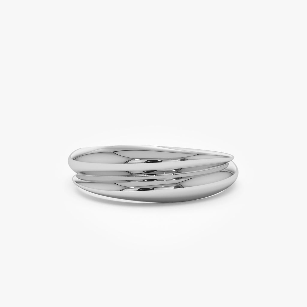 14k Dome Dual Band Stackable Statement Ring – Ferkos Fine Jewelry
