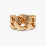 14k Chunky Cuban Curb Chain Link Ring 14K Rose Gold Ferkos Fine Jewelry