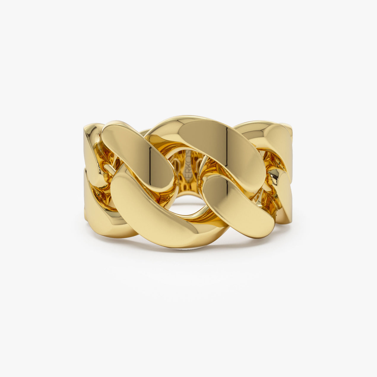 14K Gold Cuban Link Ring