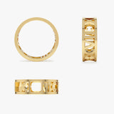 14K Gold Personalized Roman Numeral Ring  Ferkos Fine Jewelry