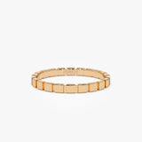 14K Geometric Square Stacking Ring 14K Rose Gold Ferkos Fine Jewelry