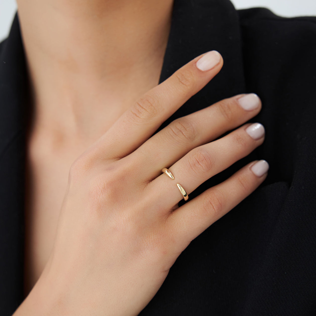 14K Open Claw Cuff Ring For Women – Ferkos Fine Jewelry 14K Open Claw Cuff Ring For Women – Ferkos Fine Jewelry