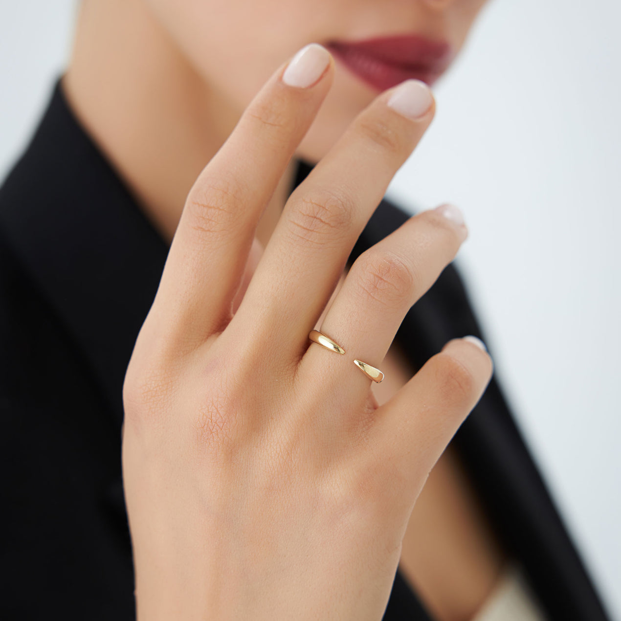 14K Open Claw Cuff Ring For Women – Ferkos Fine Jewelry