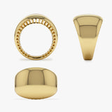14k Chunky Gold Dome Graduating Statement Ring  Ferkos Fine Jewelry