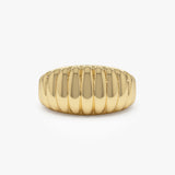 14k Gold Chunky Ribbed Statement Ring 14K Gold Ferkos Fine Jewelry