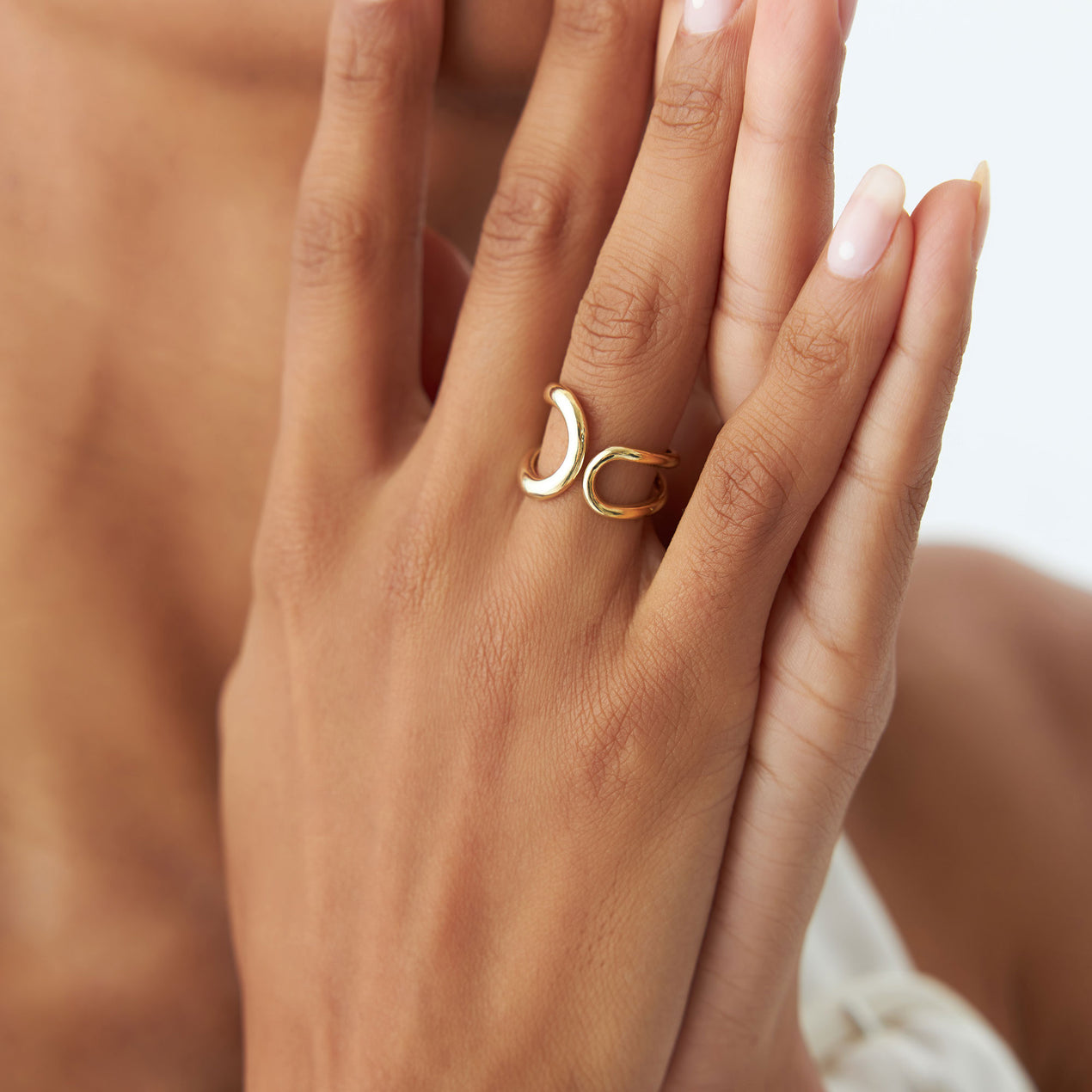 14K Unique Design Bold Gold Ring 14K Rose Gold / 6.25