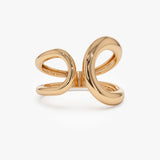 14k Unique Design Bold Gold Ring for Her 14K Rose Gold Ferkos Fine Jewelry
