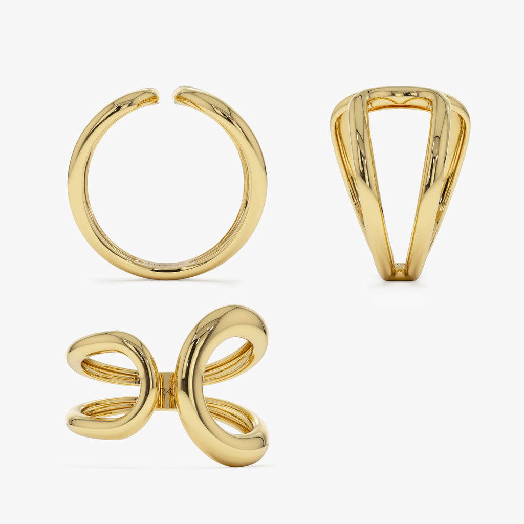 14k Unique Design Bold Gold Ring Ferkos Fine Jewelry